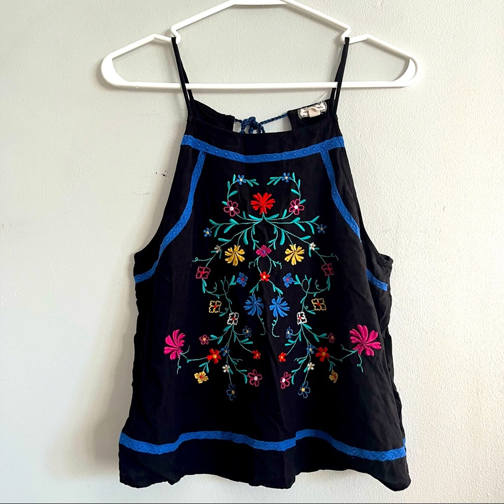 Womens embroidered tank top